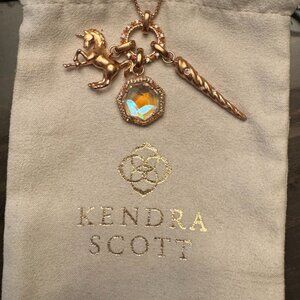 Kendra Scott Magical unicorn Charm Necklace Set in Rose Gold